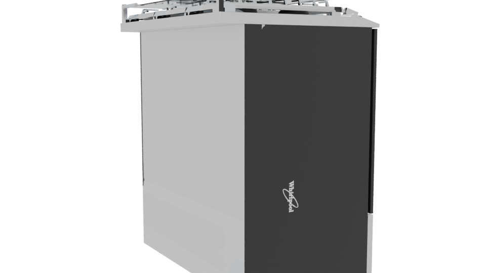 Sleek Modern Gas Range 3D Model - Professional 3D Model Render 7