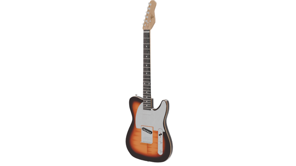 Stylish Electric Guitar Model - Professional 3D Model Render 12