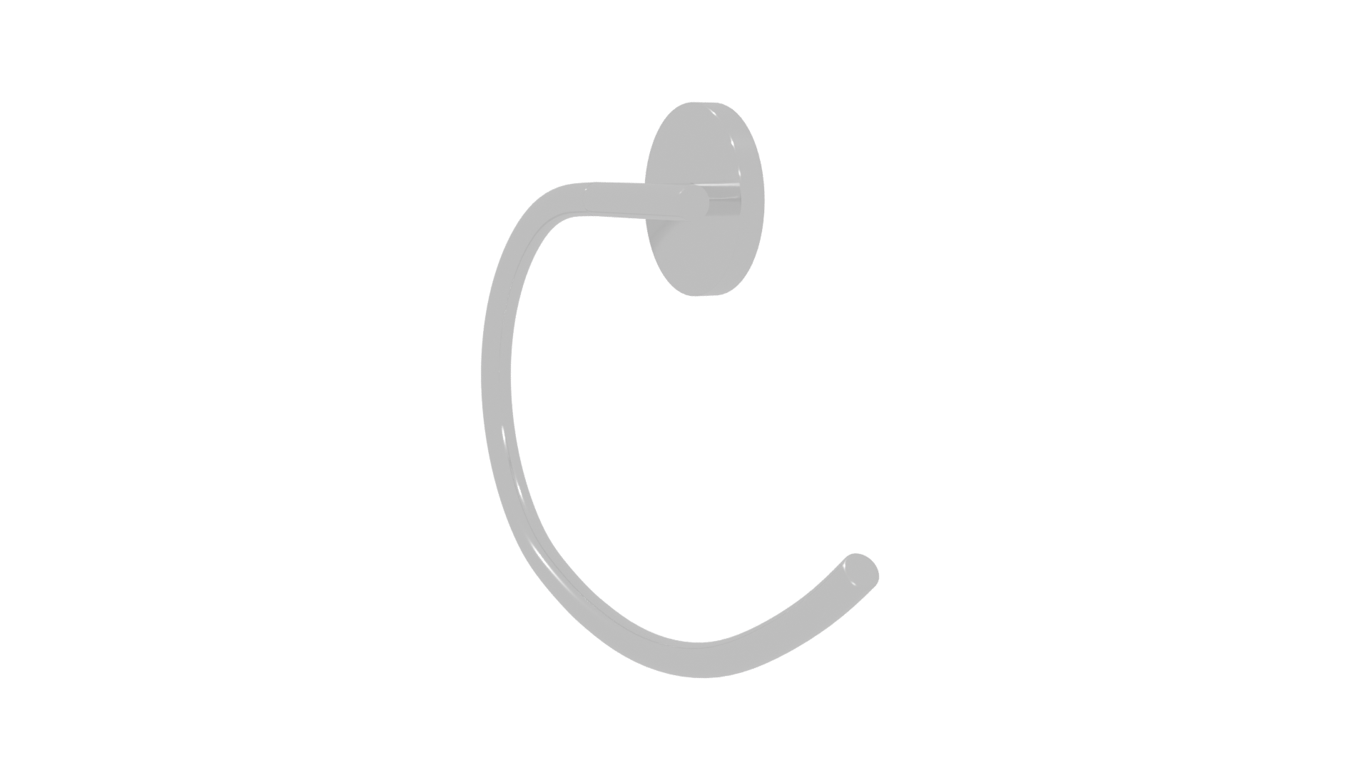 Stylish Minimalist Hoop Earring 3D Model - Professional 3D Model Render 4