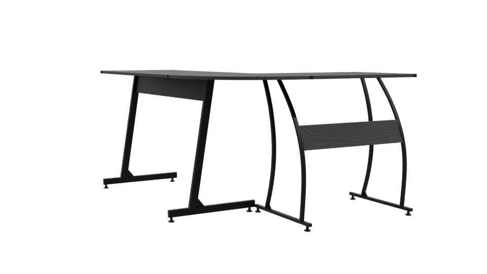 Contemporary L-Shaped Office Desk 3D Model - Professional 3D Model Render 10