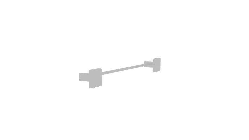 Sleek Bathroom Towel Bar Model - Professional 3D Model Render 3