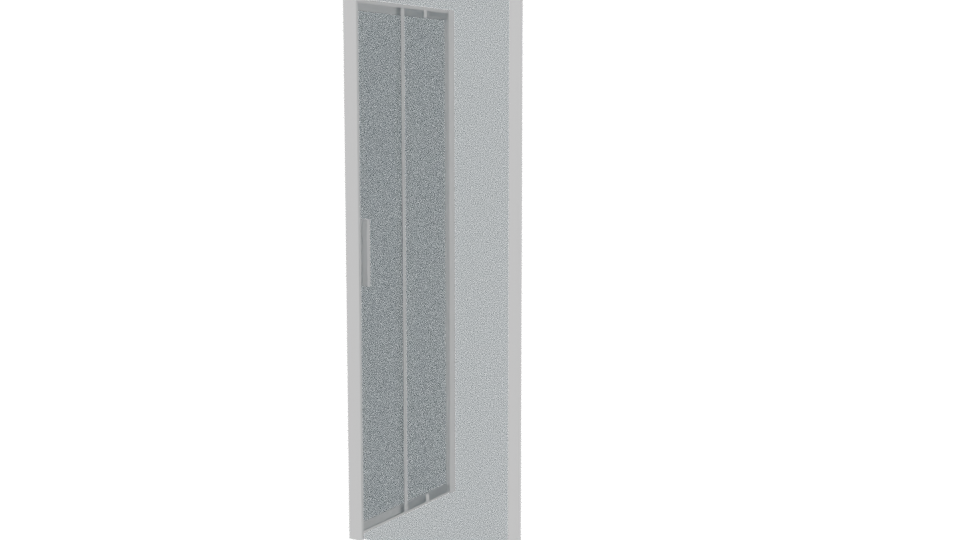 Stylish Glass Shower Door 3D - Professional 3D Model Render 3
