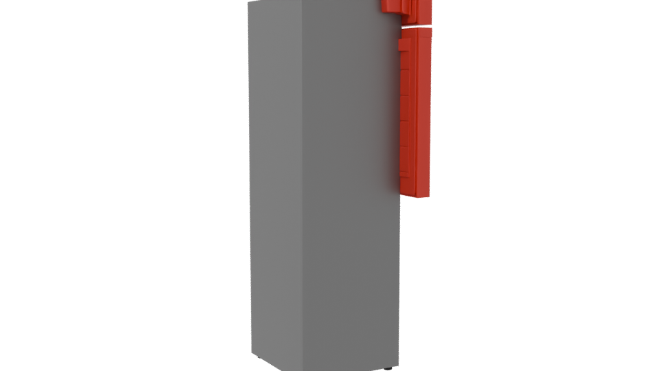 Stylish Red Refrigerator 3D Model - Professional 3D Model Render 7