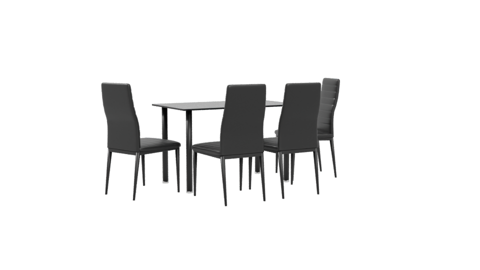Stylish Modern Dining Set 3D - Professional 3D Model Render 4