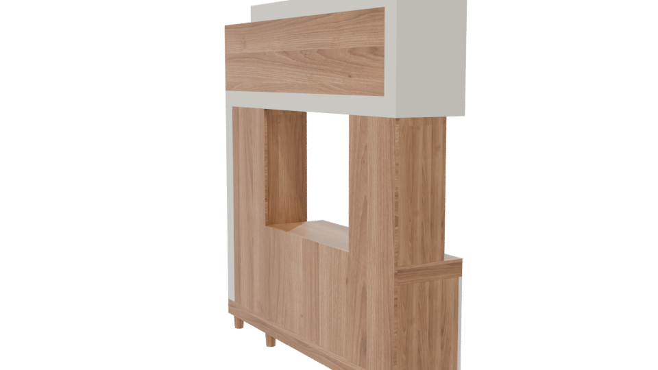 Contemporary Wooden TV Unit 3D - Professional 3D Model Render 7