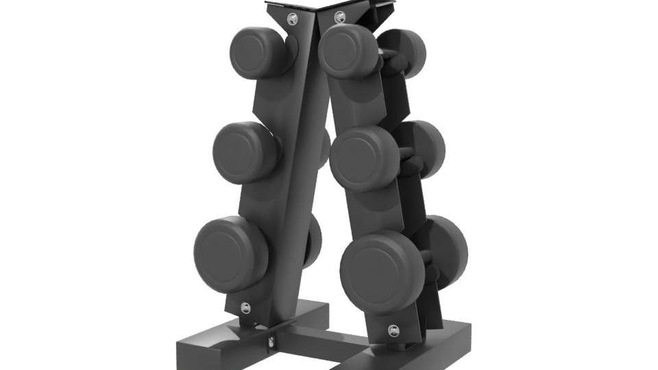 Stylish Weight Rack Model 3D - Professional 3D Model Render 6