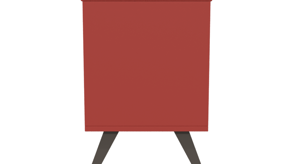 Stylish Red Nightstand 3D Model - Professional 3D Model Render 5