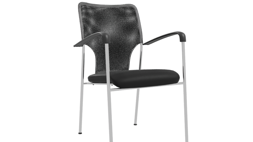 Stylish Black Office Chair Model - Professional 3D Model Render 10