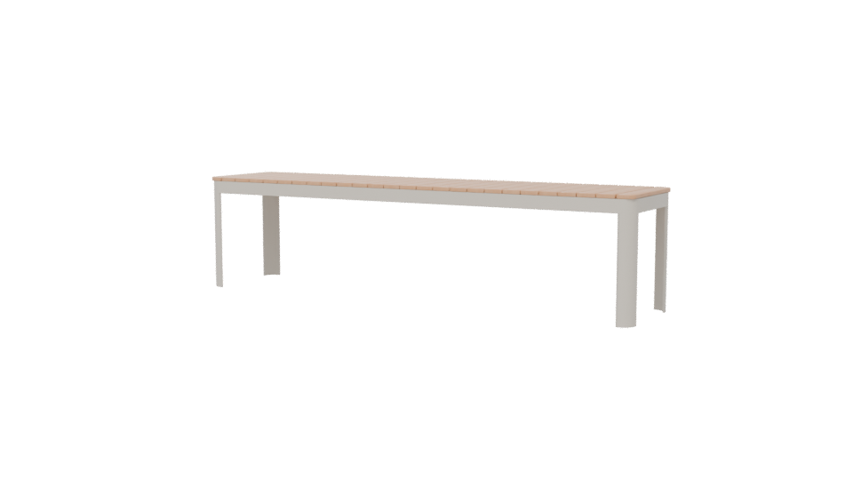 Stylish Wooden Outdoor Bench Model - Professional 3D Model Render 6