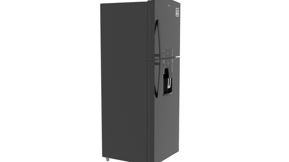 Sleek Black Refrigerator 3D Model - Professional 3D Model Render 9