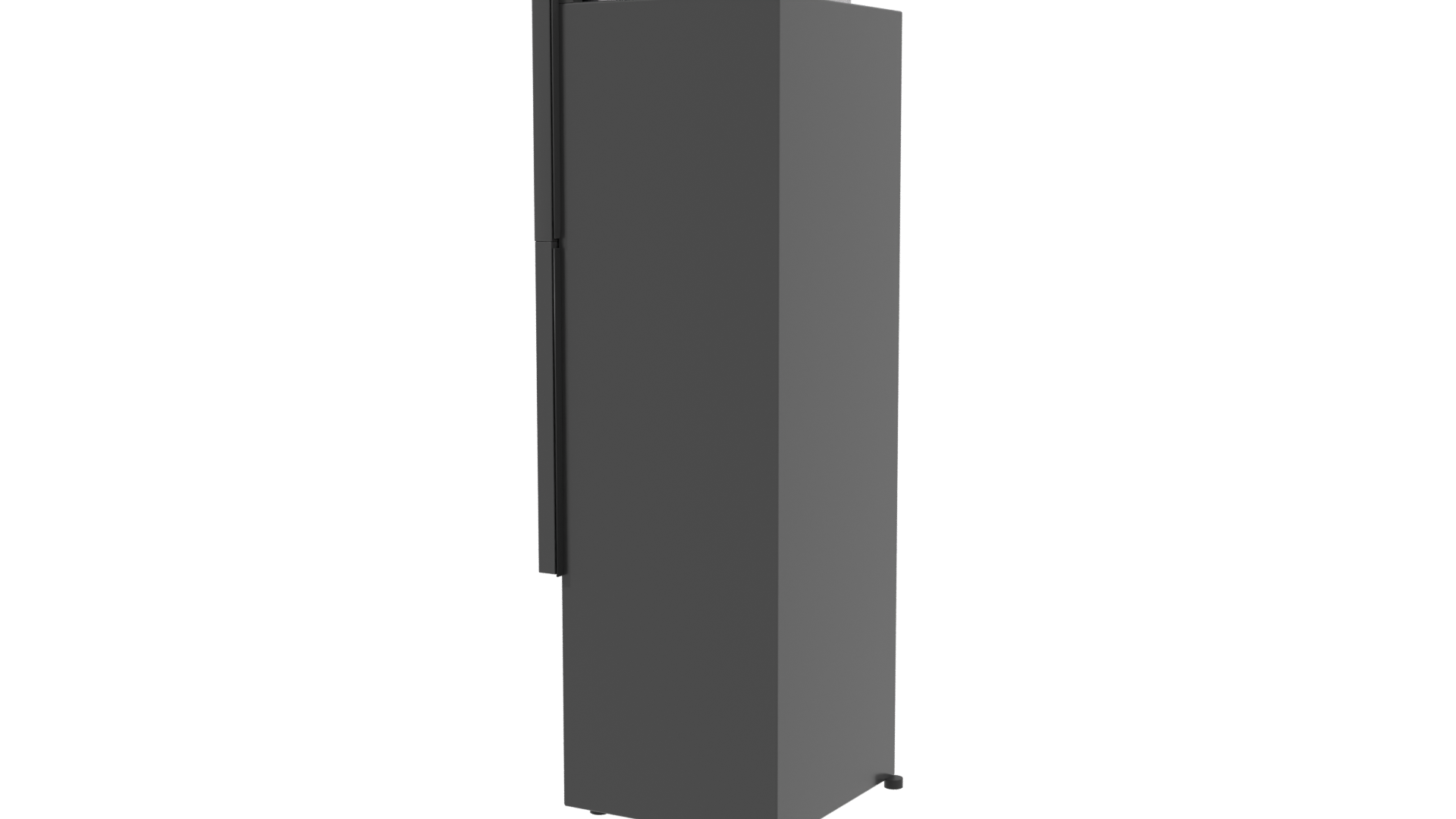 Sleek Black Refrigerator 3D Model - Professional 3D Model Render 3