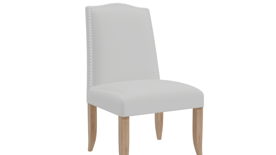 Elegant White Dining Chair Model - Professional 3D Model Render 10