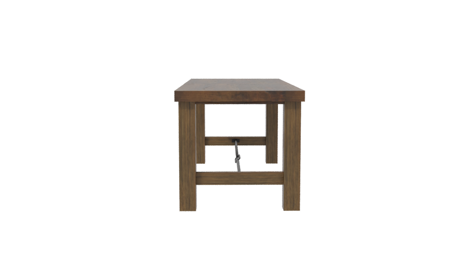 Stylish Wooden Dining Table 3D - Professional 3D Model Render 2