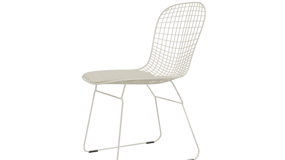 Stylish Wireframe Dining Chair 3D - Professional 3D Model Render 13