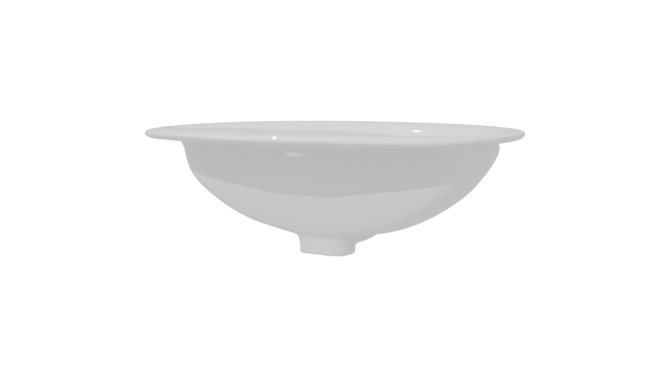 Elegant Round Ceramic Sink 3D Model - Professional 3D Model Render 6