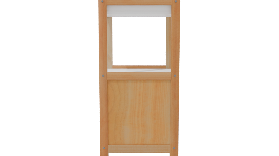 Minimalist Two-Drawer Nightstand 3D - Professional 3D Model Render 8