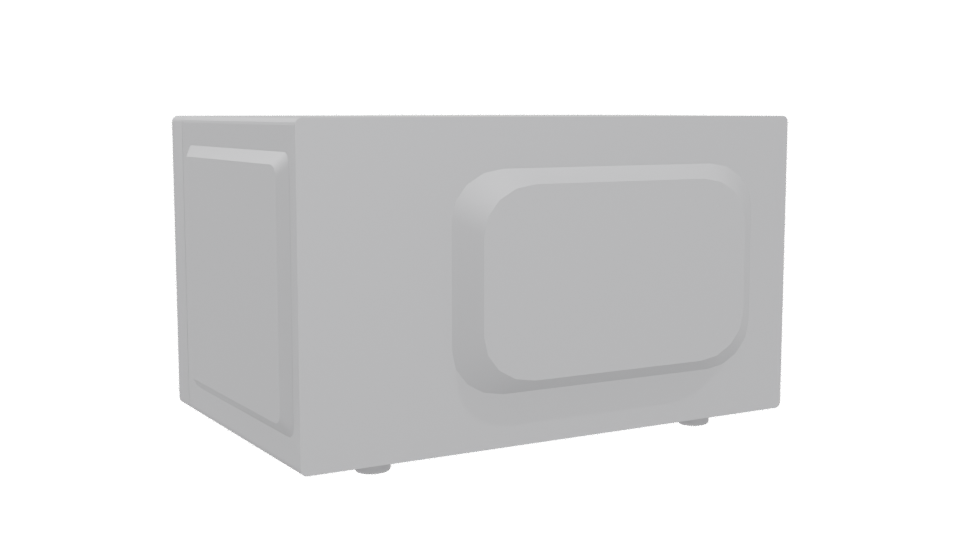 Sleek Microwave Oven 3D Model - Professional 3D Model Render 4