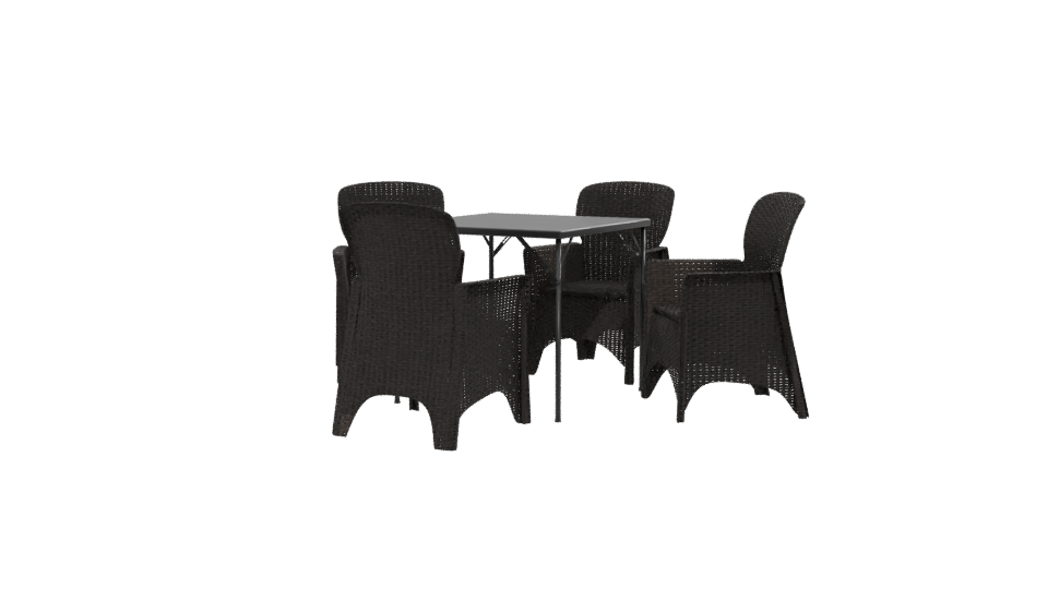 Outdoor Dining Table Set 3D - Professional 3D Model Render 12