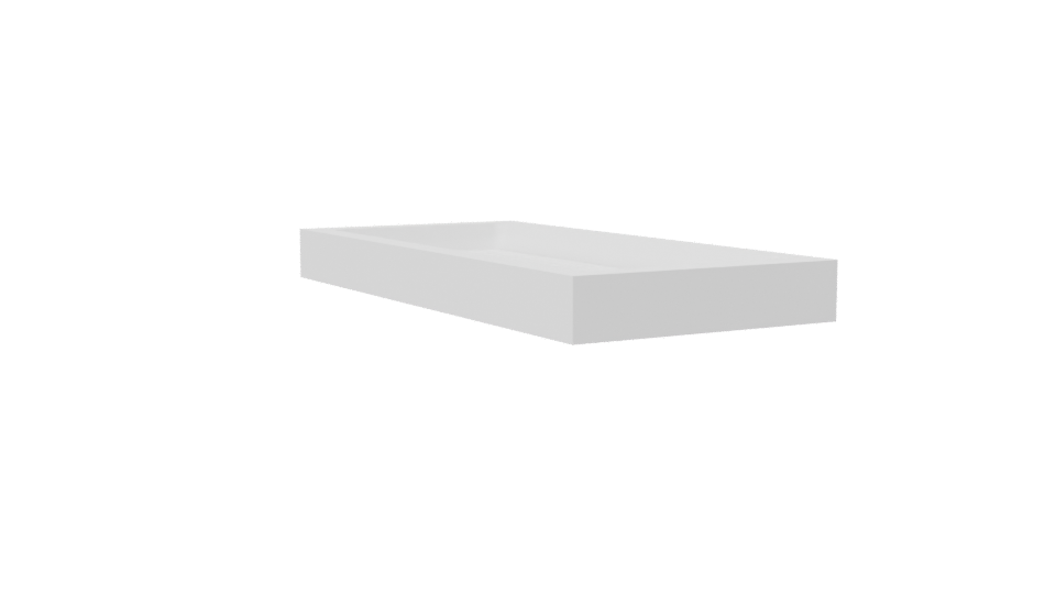 Minimalist Rectangular Tray 3D - Professional 3D Model Render 7