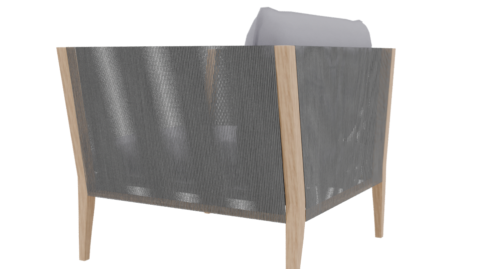 Stylish Modern Accent Chair 3D - Professional 3D Model Render 3