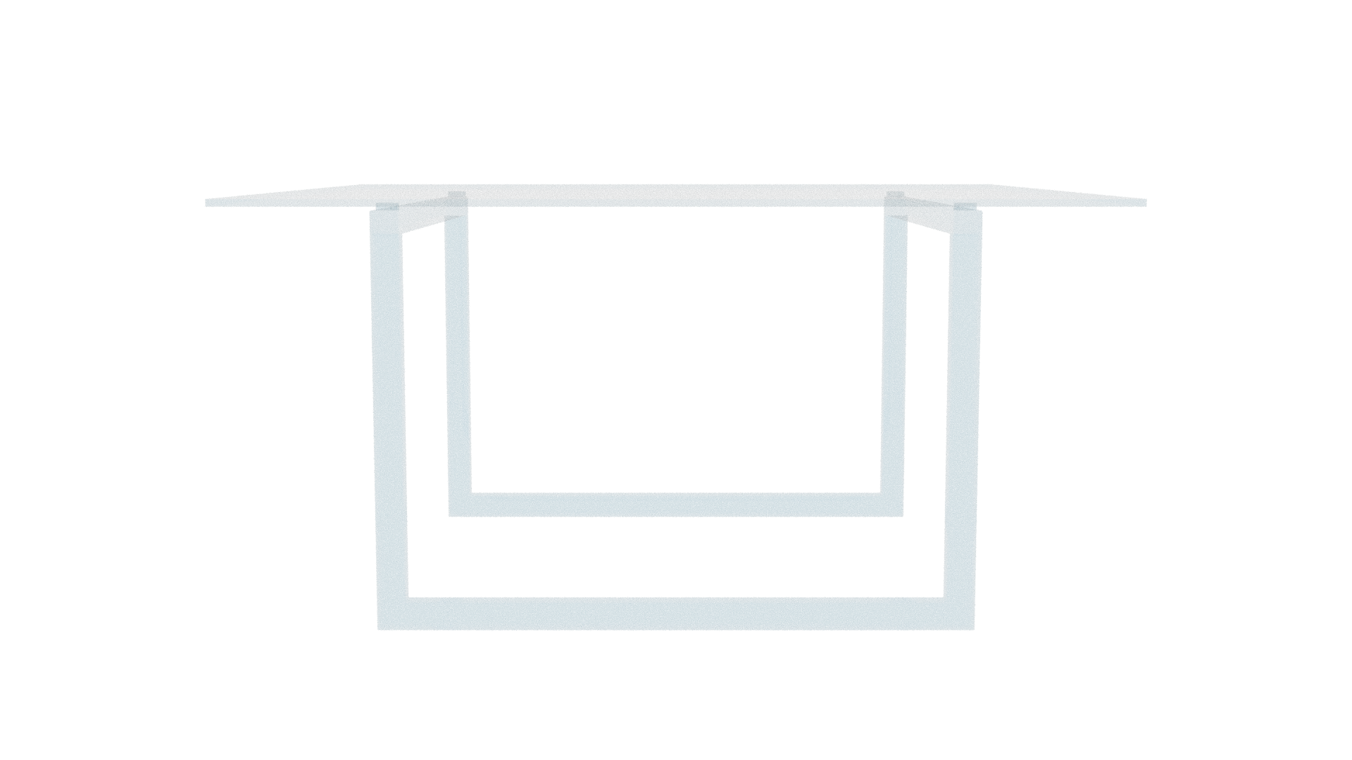 Contemporary Glass Top Dining Table 3D Model - Professional 3D Model Render 8