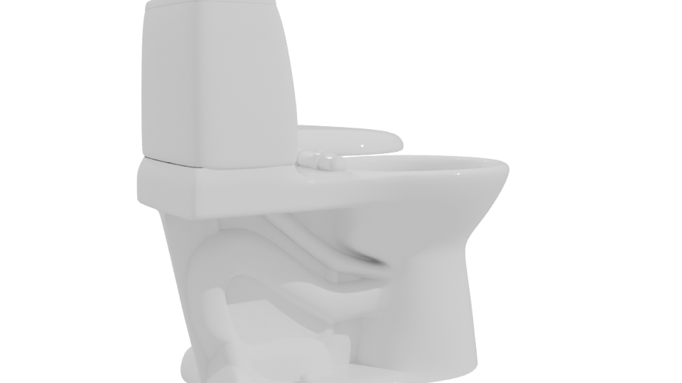 Contemporary Ceramic Toilet 3D Model - Professional 3D Model Render 10