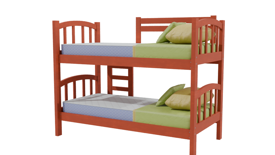 Stylish Bunk Bed 3D Model - Professional 3D Model Render 3