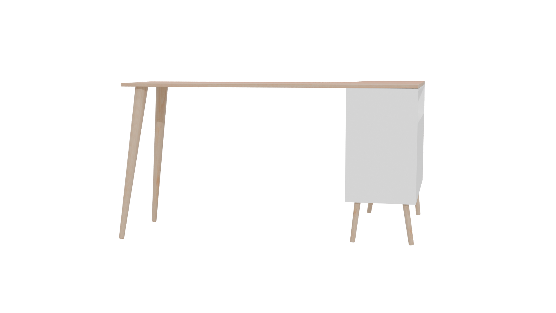 Stylish Modern Corner Desk 3D - Professional 3D Model Render 5