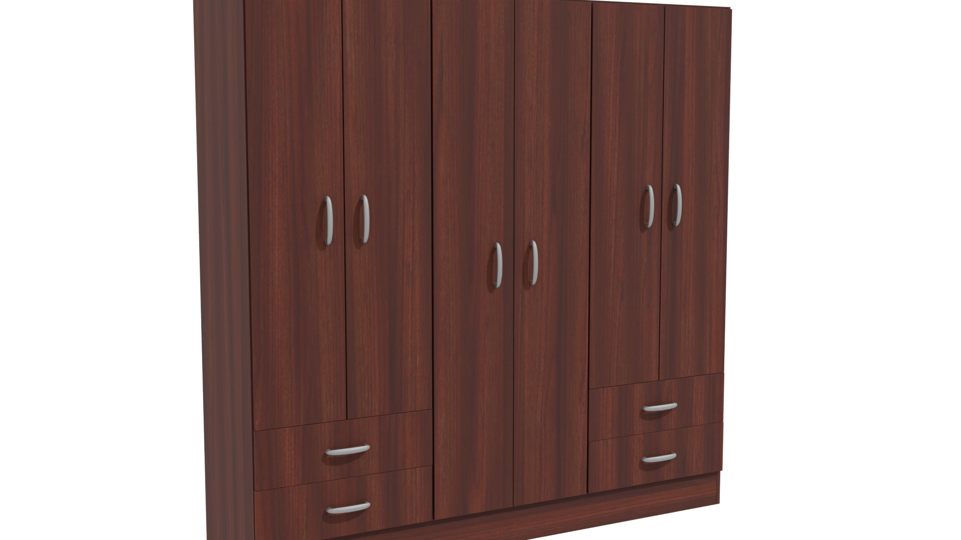 Elegant Wooden Wardrobe 3D Model - Professional 3D Model Render 10