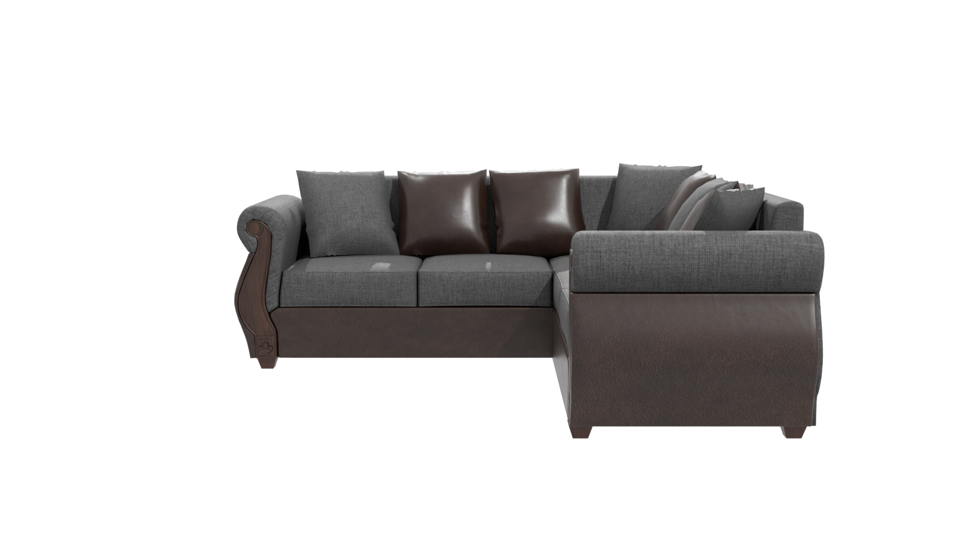 Elegant Modern Sectional Sofa 3D Model - Professional 3D Model Render 11
