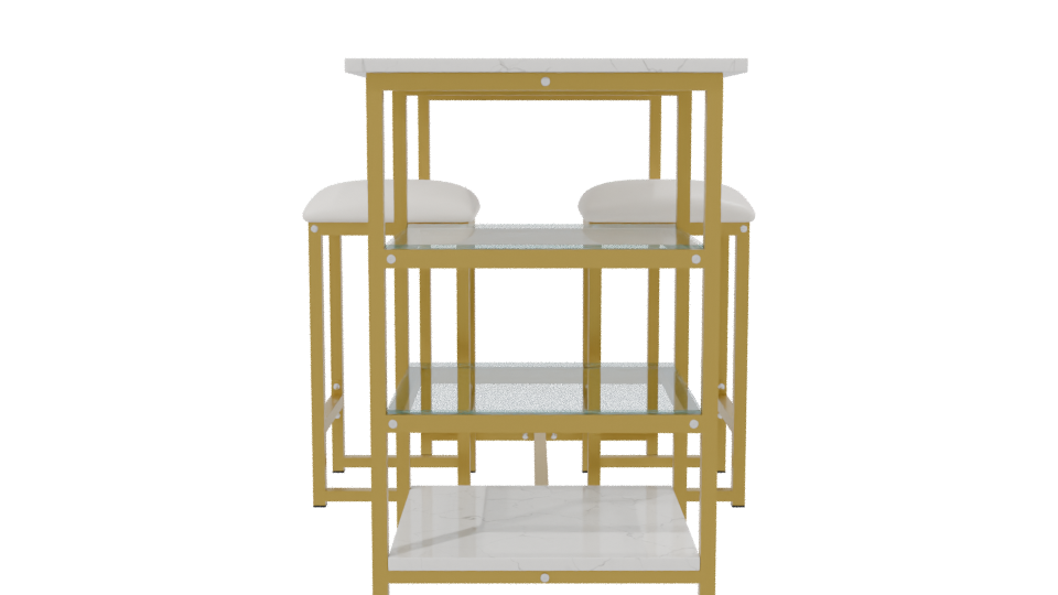 Stylish Modern Bar Table Set - Professional 3D Model Render 2