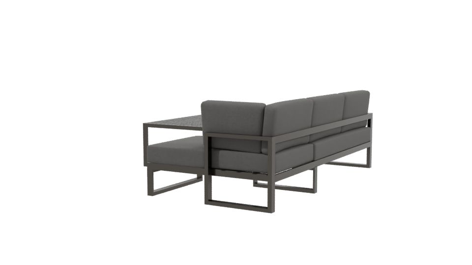 Contemporary Outdoor Sectional Sofa Set 3D Model - Professional 3D Model Render 3