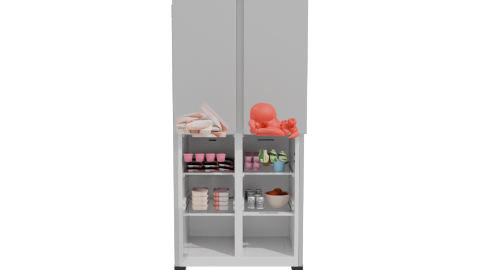 Side By Side Midea Refrigerator 3D - Professional 3D Model Render 11