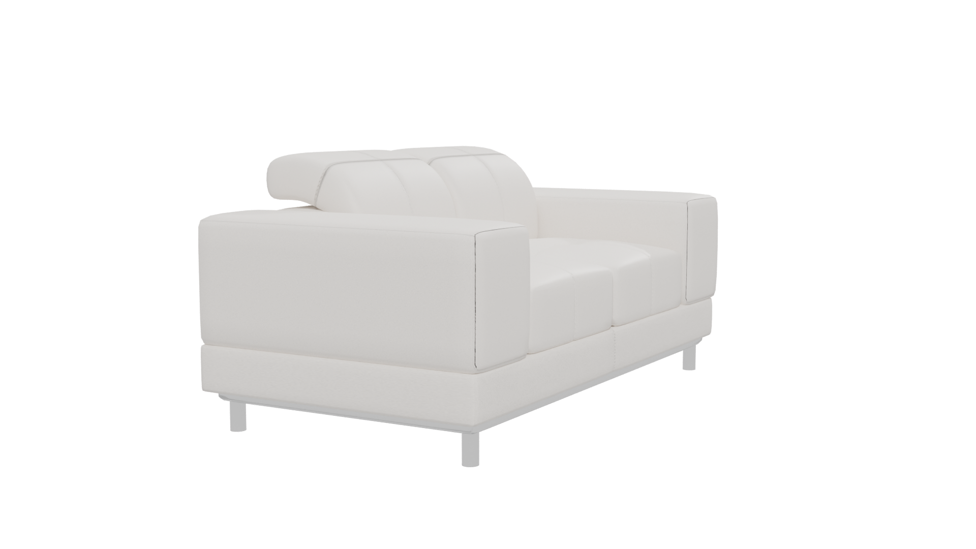 Elegant Minimalist White Sofa 3D Model - Professional 3D Model Render 12