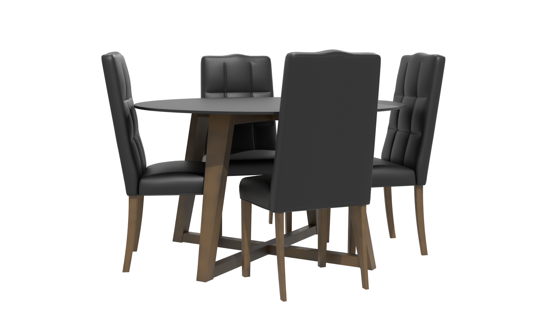 Contemporary Glass Dining Set 3D - Professional 3D Model Render 12