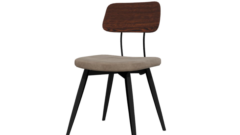 Stylish Modern Dining Chair 3D Model - Professional 3D Model Render 12