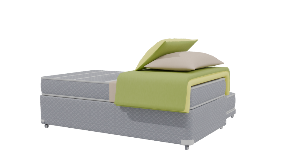 Stylish Double Bed Model - Professional 3D Model Render 3