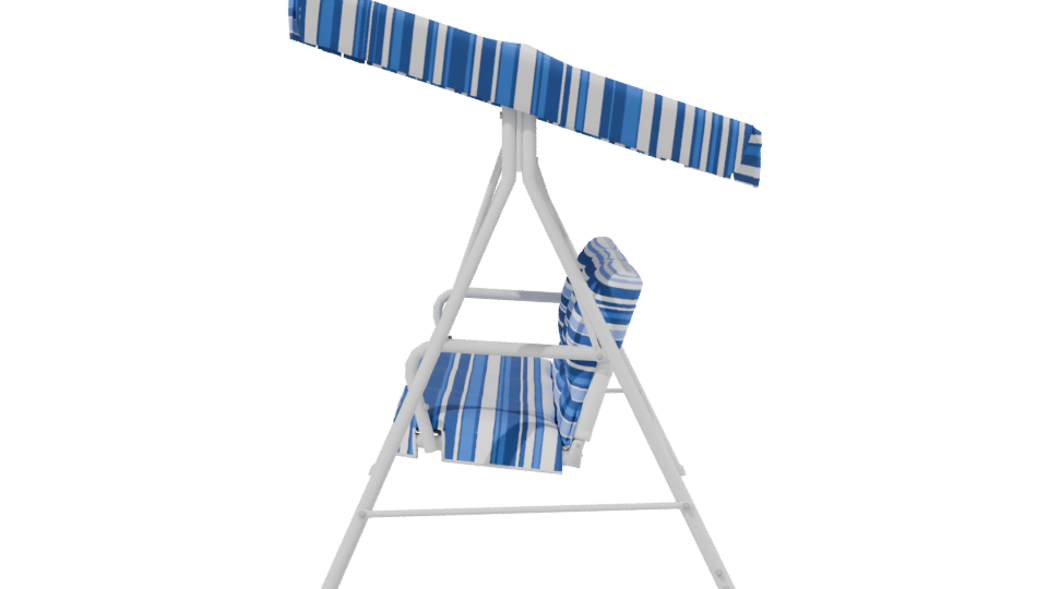 Stylish Outdoor Swing Bench with Canopy 3D Model - Professional 3D Model Render 2