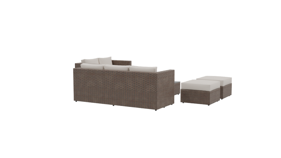 Contemporary Outdoor Sofa Set 3D - Professional 3D Model Render 9