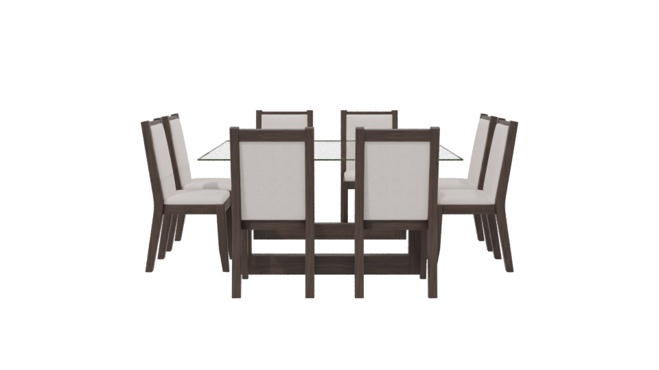 Stylish Modern Dining Table Set - Professional 3D Model Render 2
