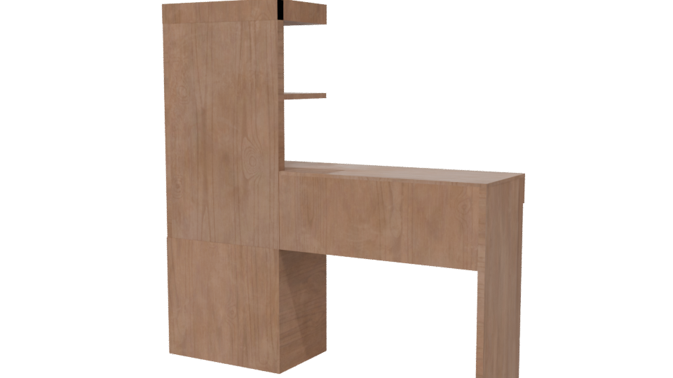 Stylish Home Office Desk 3D - Professional 3D Model Render 6