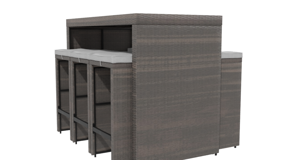 Stylish Outdoor Dining Table Set - Professional 3D Model Render 13