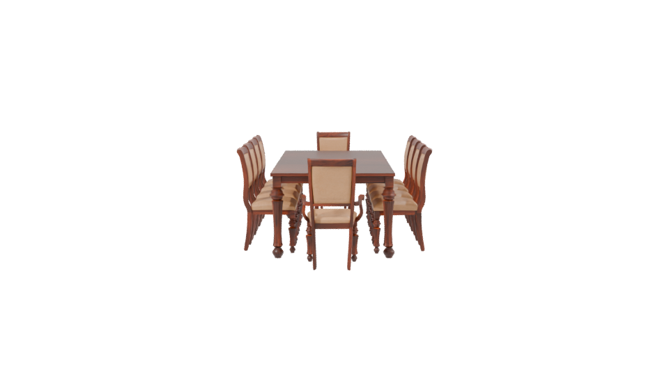 Elegant Dining Table Set Model - Professional 3D Model Render 2