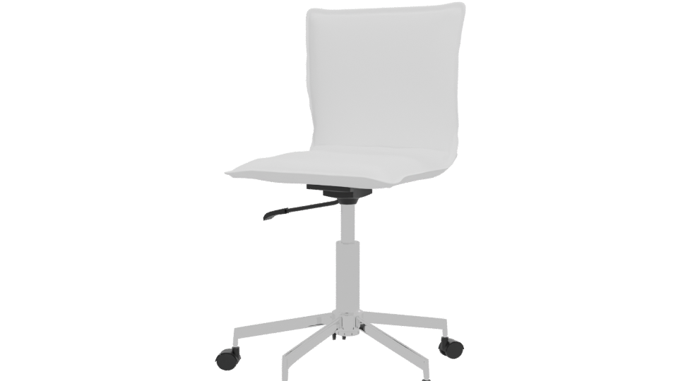 Minimalist White Office Chair 3D - Professional 3D Model Render 12