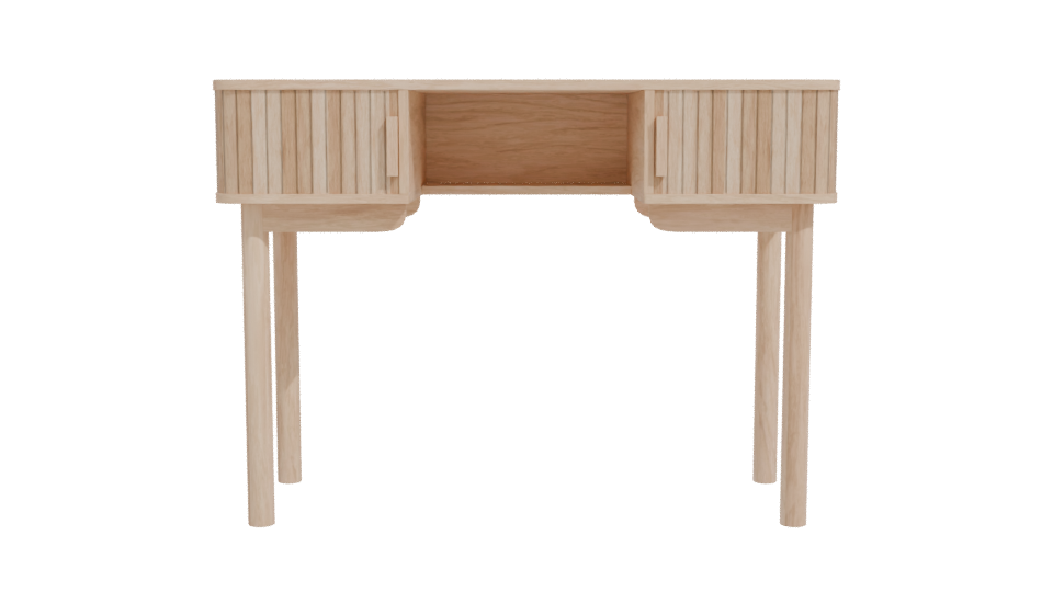 Stylish Wooden Desk Model 3D - Professional 3D Model Render 11