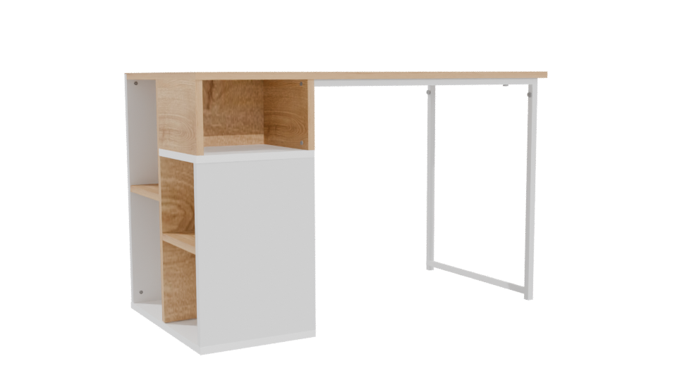 Minimalist Desk with Drawers 3D - Professional 3D Model Render 4