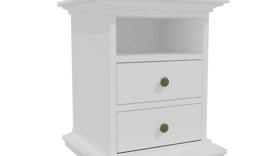 Elegant Minimalist Nightstand 3D Model - Professional 3D Model Render 10