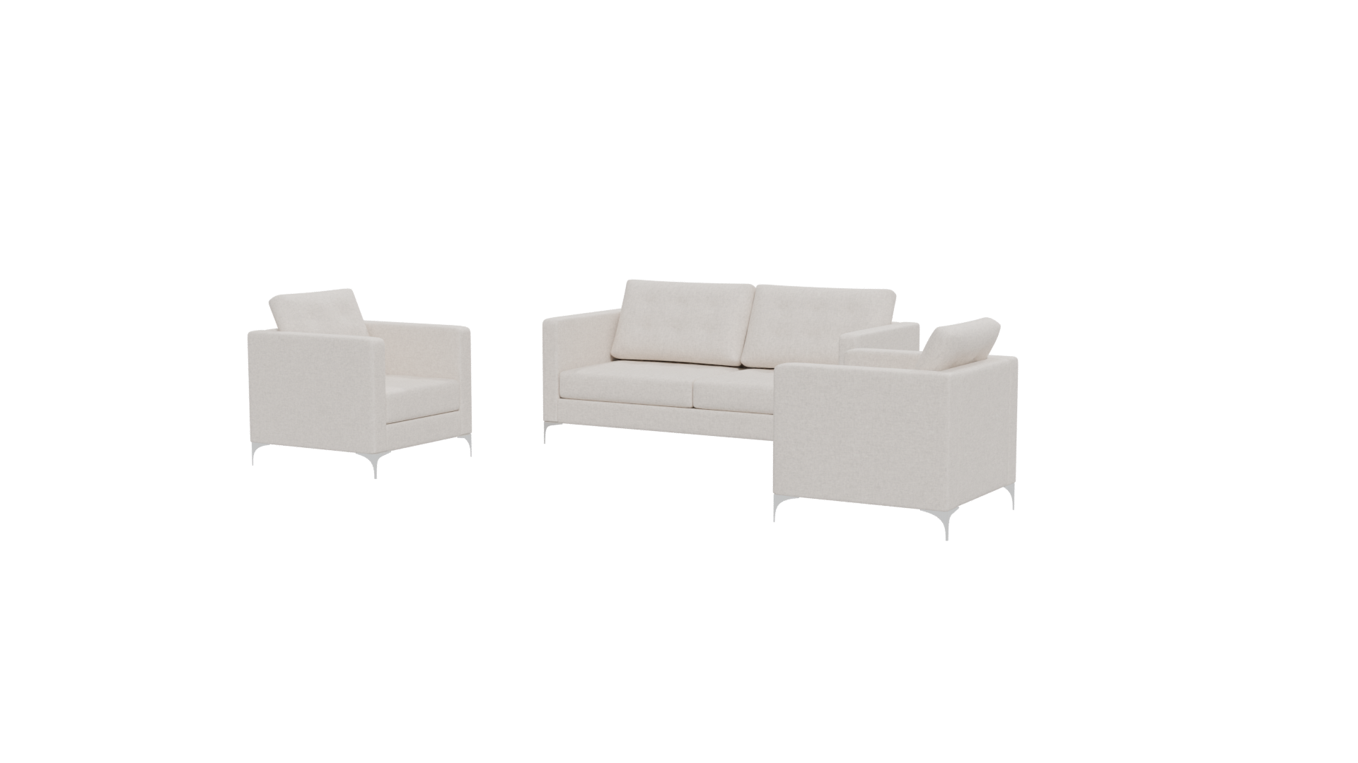 Elegant Modern Sofa Set 3D Model - Professional 3D Model Render 12