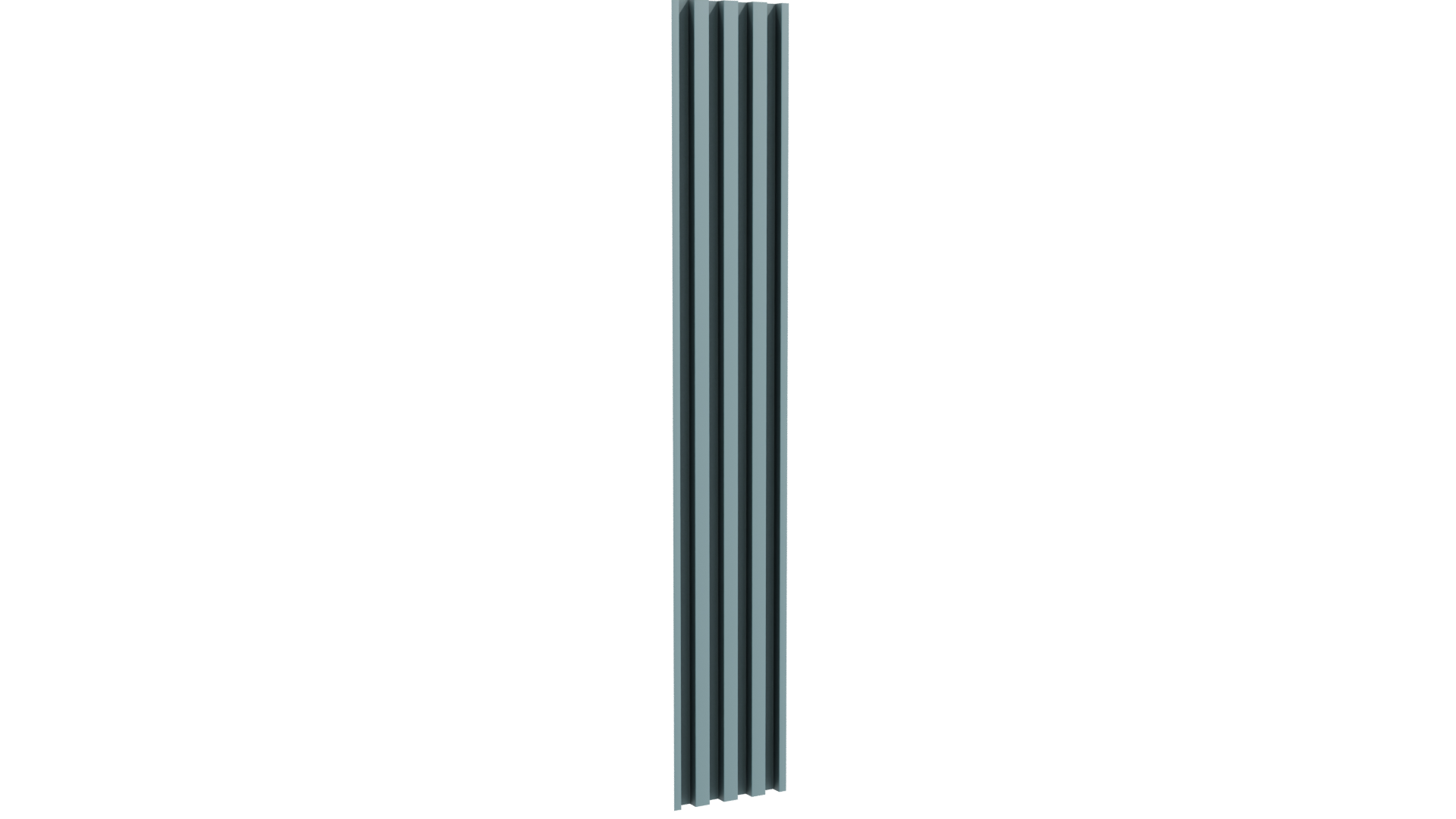 Stylized Vertical Striped Panel - Professional 3D Model Render 10