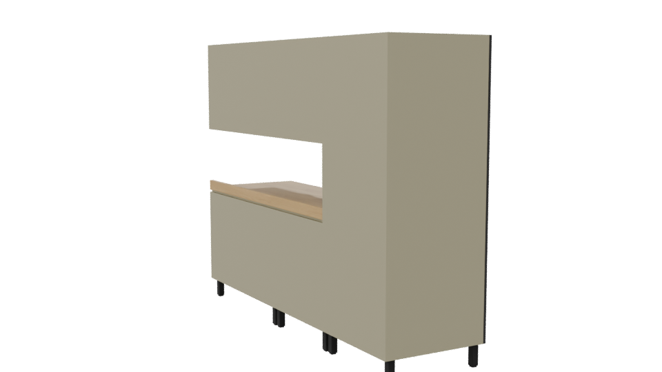 Stylish Modern Kitchen Cabinet Set 3D Model - Professional 3D Model Render 7